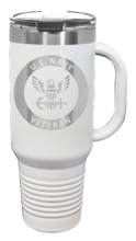 Load image into Gallery viewer, Navy Veteran 40oz Handle Mug Laser Engraved
