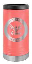 Load image into Gallery viewer, Navy Veteran Laser Engraved Slim Can Insulated Koosie
