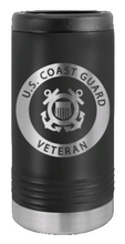 Load image into Gallery viewer, Coast Guard Veteran Laser Engraved Slim Can Insulated Koosie

