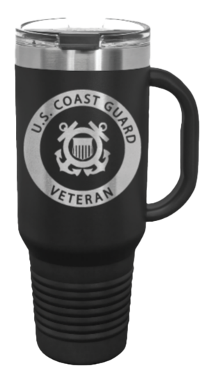 Coast Guard Veteran 40oz Handle Mug Laser Engraved