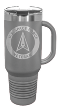 Load image into Gallery viewer, Space Force Veteran 40oz Handle Mug Laser Engraved
