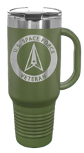 Load image into Gallery viewer, Space Force Veteran 40oz Handle Mug Laser Engraved
