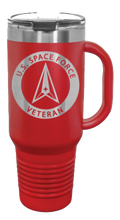 Load image into Gallery viewer, Space Force Veteran 40oz Handle Mug Laser Engraved
