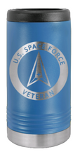 Load image into Gallery viewer, Space Force Veteran Laser Engraved Slim Can Insulated Koosie
