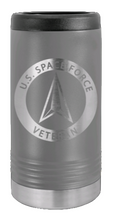 Load image into Gallery viewer, Space Force Veteran Laser Engraved Slim Can Insulated Koosie
