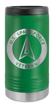 Load image into Gallery viewer, Space Force Veteran Laser Engraved Slim Can Insulated Koosie
