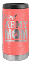 Load image into Gallery viewer, Proud Army Mom Laser Engraved Slim Can Insulated Koosie
