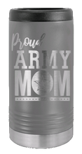 Load image into Gallery viewer, Proud Army Mom Laser Engraved Slim Can Insulated Koosie
