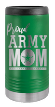 Load image into Gallery viewer, Proud Army Mom Laser Engraved Slim Can Insulated Koosie
