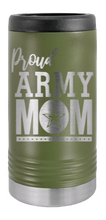 Load image into Gallery viewer, Proud Army Mom Laser Engraved Slim Can Insulated Koosie
