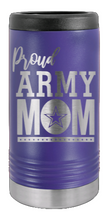 Load image into Gallery viewer, Proud Army Mom Laser Engraved Slim Can Insulated Koosie
