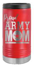 Load image into Gallery viewer, Proud Army Mom Laser Engraved Slim Can Insulated Koosie
