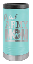 Load image into Gallery viewer, Proud Army Mom Laser Engraved Slim Can Insulated Koosie
