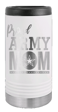 Load image into Gallery viewer, Proud Army Mom Laser Engraved Slim Can Insulated Koosie
