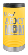 Load image into Gallery viewer, Proud Army Mom Laser Engraved Slim Can Insulated Koosie
