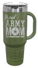 Load image into Gallery viewer, Proud Army Mom 40oz Handle Mug Laser Engraved
