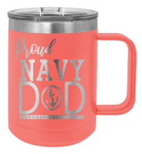 Load image into Gallery viewer, Proud U.S. Navy Dad Laser Engraved Mug (Etched)
