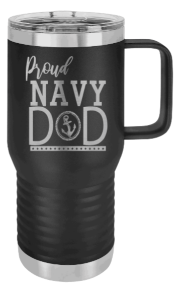 Proud U.S. Navy Dad Laser Engraved Mug (Etched)