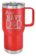 Load image into Gallery viewer, Proud U.S. Navy Dad Laser Engraved Mug (Etched)
