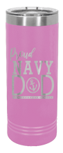 Load image into Gallery viewer, Proud U.S. Navy Dad Laser Engraved Skinny Tumbler (Etched)
