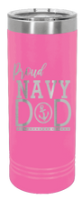 Load image into Gallery viewer, Proud U.S. Navy Dad Laser Engraved Skinny Tumbler (Etched)
