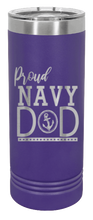 Load image into Gallery viewer, Proud U.S. Navy Dad Laser Engraved Skinny Tumbler (Etched)
