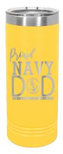 Load image into Gallery viewer, Proud U.S. Navy Dad Laser Engraved Skinny Tumbler (Etched)
