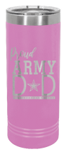 Load image into Gallery viewer, Proud Army Dad Laser Engraved Skinny Tumbler (Etched)
