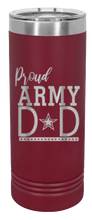 Load image into Gallery viewer, Proud Army Dad Laser Engraved Skinny Tumbler (Etched)
