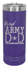 Load image into Gallery viewer, Proud Army Dad Laser Engraved Skinny Tumbler (Etched)
