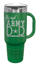 Load image into Gallery viewer, Proud Army Dad 40oz Handle Mug Laser Engraved
