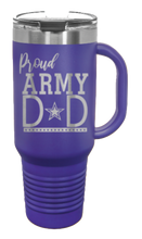Load image into Gallery viewer, Proud Army Dad 40oz Handle Mug Laser Engraved
