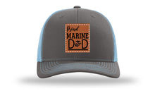 Load image into Gallery viewer, Proud Marine Dad Leather Patch Richardson 112 Hat
