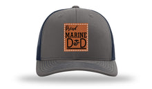 Load image into Gallery viewer, Proud Marine Dad Leather Patch Richardson 112 Hat
