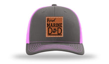 Load image into Gallery viewer, Proud Marine Dad Leather Patch Richardson 112 Hat
