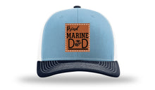 Load image into Gallery viewer, Proud Marine Dad Leather Patch Richardson 112 Hat
