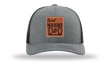 Load image into Gallery viewer, Proud Marine Dad Leather Patch Richardson 112 Hat
