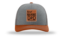 Load image into Gallery viewer, Proud Marine Dad Leather Patch Richardson 112 Hat
