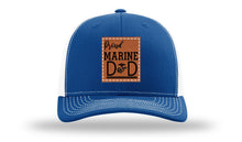 Load image into Gallery viewer, Proud Marine Dad Leather Patch Richardson 112 Hat
