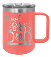 Load image into Gallery viewer, Proud Coast Guard Dad Laser Engraved Mug (Etched)
