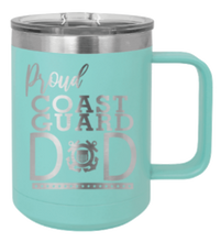 Load image into Gallery viewer, Proud Coast Guard Dad Laser Engraved Mug (Etched)
