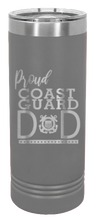 Load image into Gallery viewer, Proud Coast Guard Dad Laser Engraved Skinny Tumbler (Etched)
