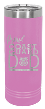 Load image into Gallery viewer, Proud Coast Guard Dad Laser Engraved Skinny Tumbler (Etched)
