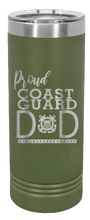 Load image into Gallery viewer, Proud Coast Guard Dad Laser Engraved Skinny Tumbler (Etched)
