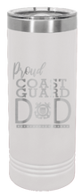 Load image into Gallery viewer, Proud Coast Guard Dad Laser Engraved Skinny Tumbler (Etched)
