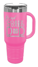 Load image into Gallery viewer, Proud Coast Guard Dad 40oz Handle Mug Laser Engraved
