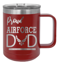 Load image into Gallery viewer, Proud Air Force Dad Laser Engraved Mug (Etched)
