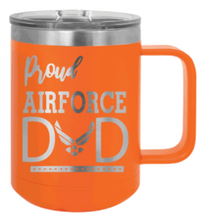 Load image into Gallery viewer, Proud Air Force Dad Laser Engraved Mug (Etched)
