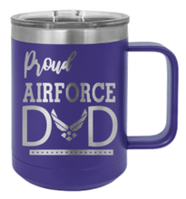 Load image into Gallery viewer, Proud Air Force Dad Laser Engraved Mug (Etched)
