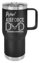 Load image into Gallery viewer, Proud Air Force Dad Laser Engraved Mug (Etched)
